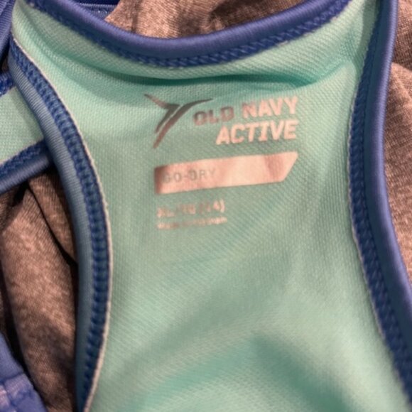 OLD NAVY Activewear Go Dry Tank with Built in Bra Girls XL (14-16) Gre… - Picture 8 of 8